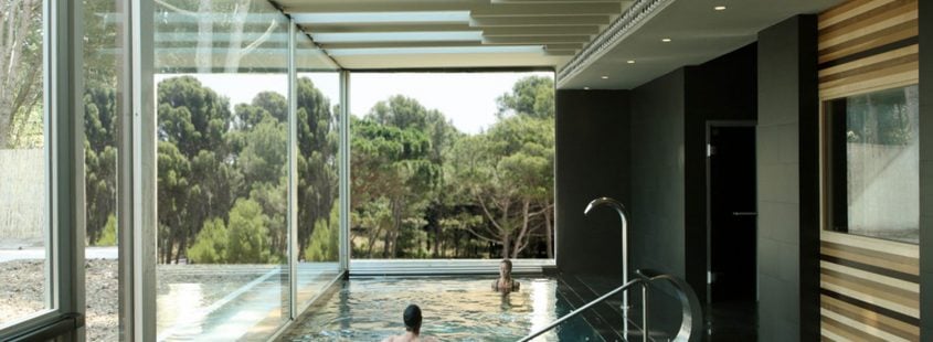 Display stand at Oyster Pools in Raglan